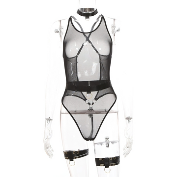 Transparent Sexy Bodysuit For Women / Exotic Mesh Lingerie / Stylish Clubwear Costume - EVE's SECRETS